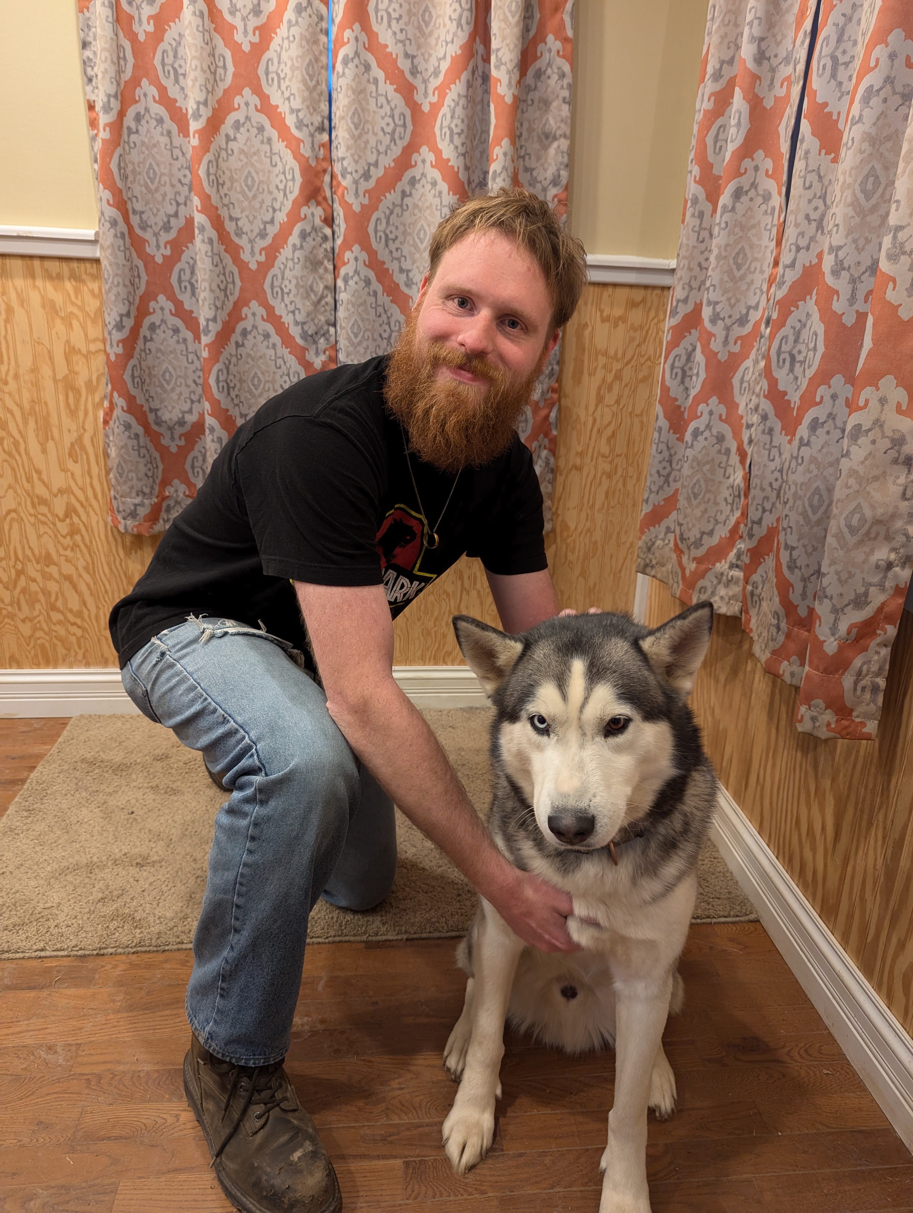 Nathan Smith with dog